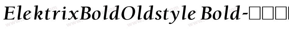 ElektrixBoldOldstyle Bold字体转换